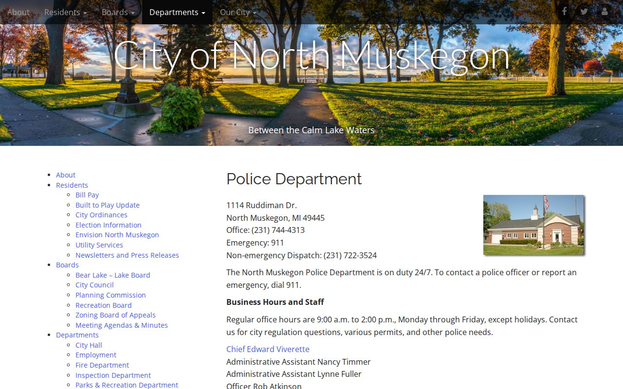 North Muskegon warrant records questions directed to the city police department office
